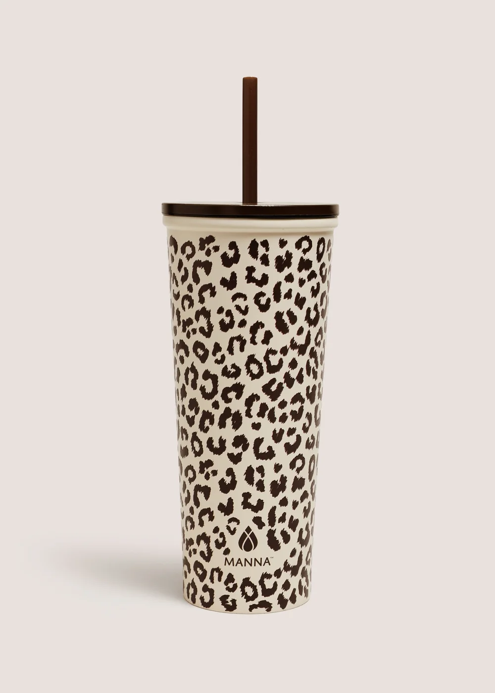Leopard Straw Tumbler Image 1