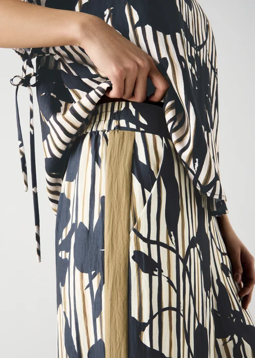 Et Vous Multi Floral Stripe Wide Leg Co Ord Trousers - Size 10 29 leg Image 2