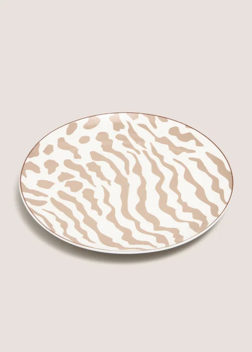 Zebra Print Dinner Plate Image 1