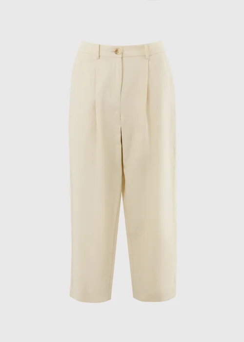 Et Vous Cream Barrel Leg Trousers - Size 08 31 leg Image 4