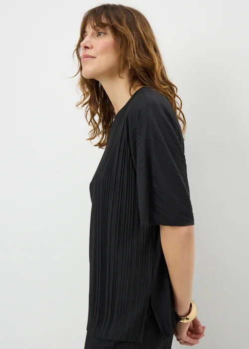 Black Plisse Co Ord Top - 8 Image 2