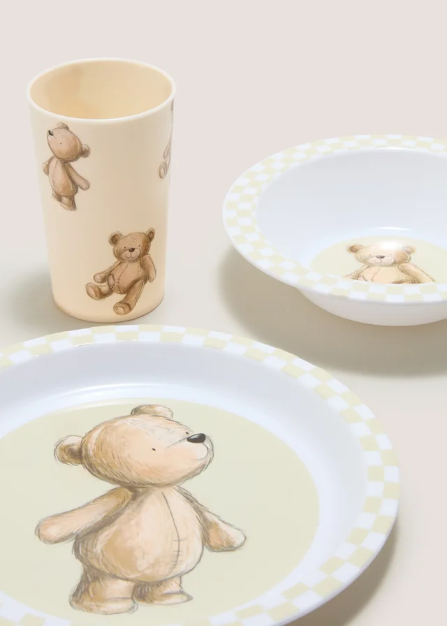 3 Piece Kids Bear Dinner Set