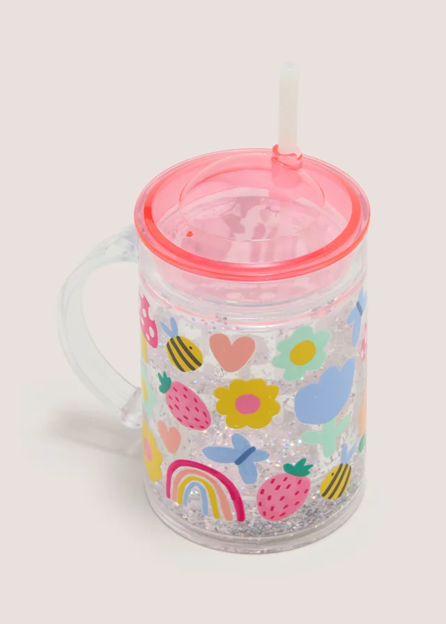 Flower Glitter Soda Cup