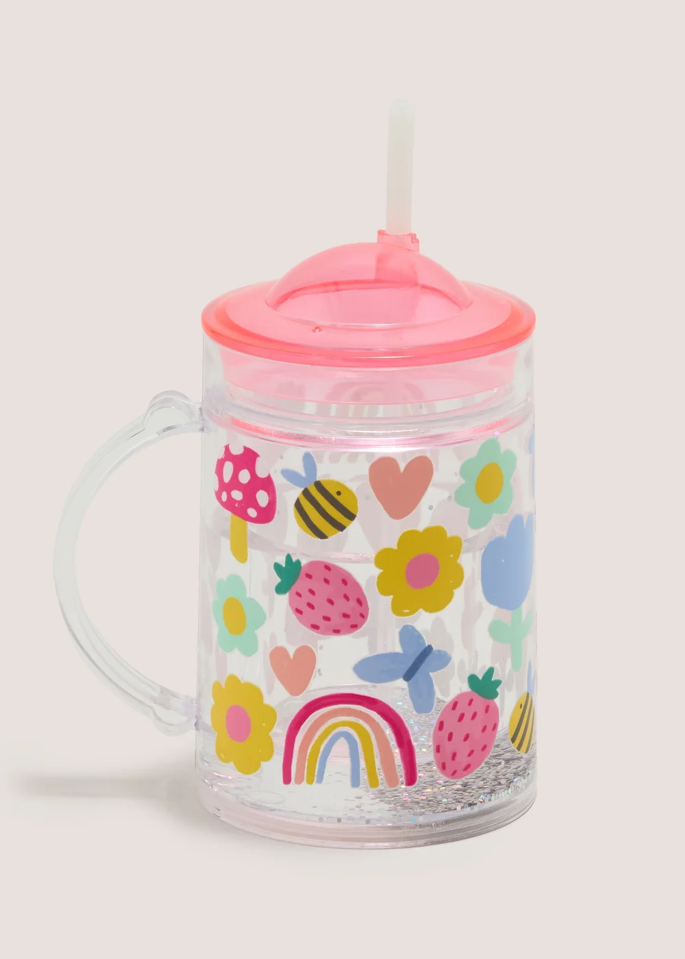 Flower Glitter Soda Cup Image 1