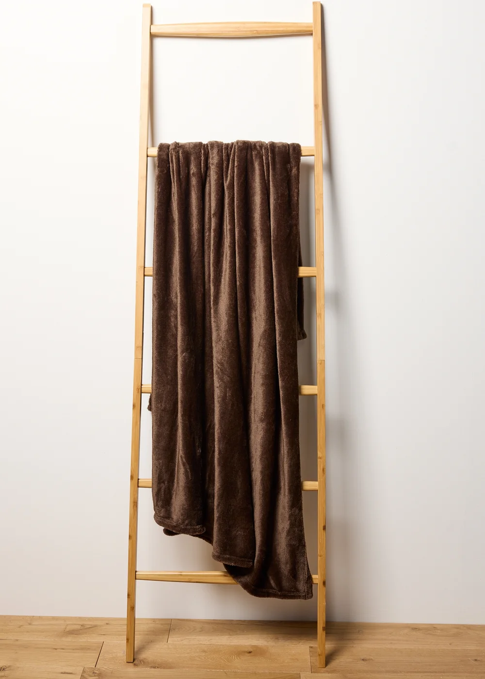 Brown Plain Fleece Throw Image 1