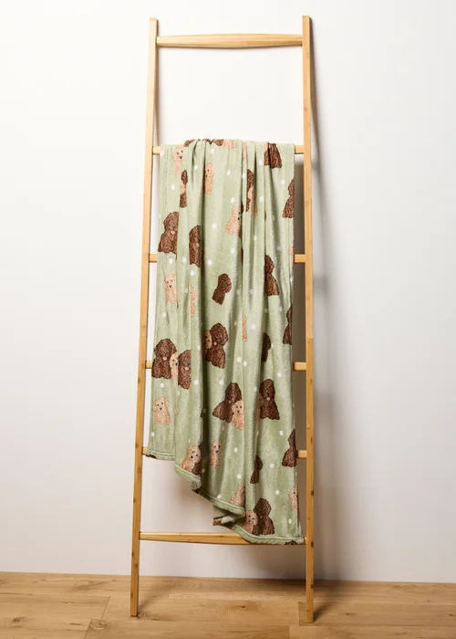 Green Cockapoo Duo Throw Image 1