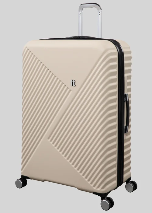 IT Luggage Cream Inclining Hard Suitcase - Medium Image 3