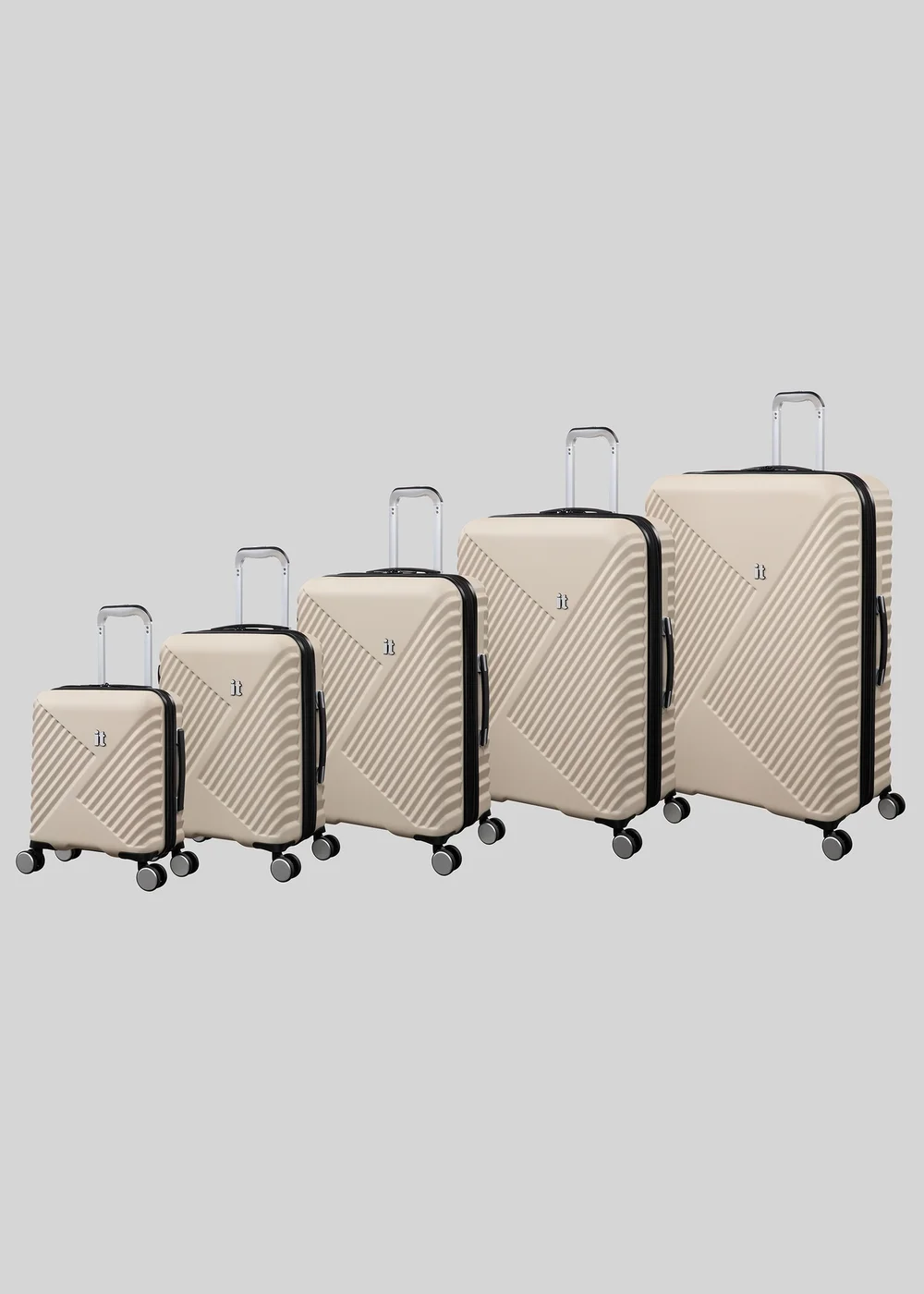 IT Luggage Cream Inclining Hard Suitcase - Medium Image 1