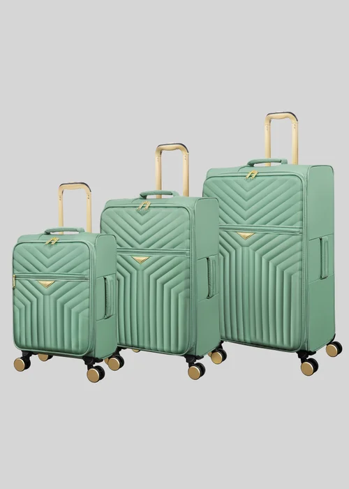 IT Luggage Matcha Green Desirable Soft Suitcase - Cabin Image 1