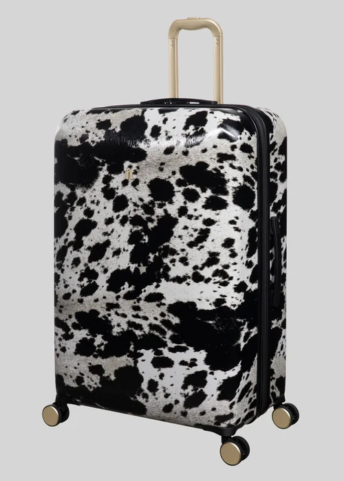 IT Luggage Sheen Cow Print Hard Suitcase - VANITY Image 3