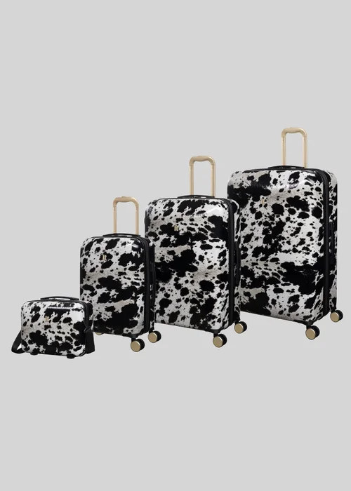 IT Luggage Sheen Cow Print Hard Suitcase - VANITY Image 1