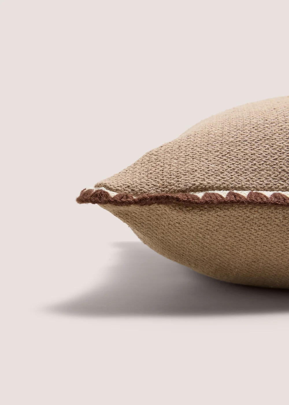 Natural Woven Edge Cushion Image 2