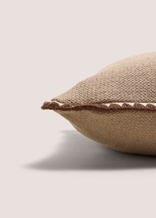 Natural Woven Edge Cushion Image 2