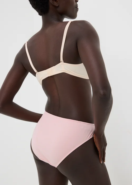 Pink Modal Lace Trim High Leg Knickers - XL Image 3