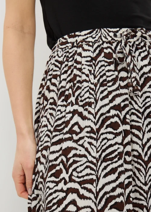 Brown Zebra Print Cheesecloth Maxi Skirt - 20 Image 2