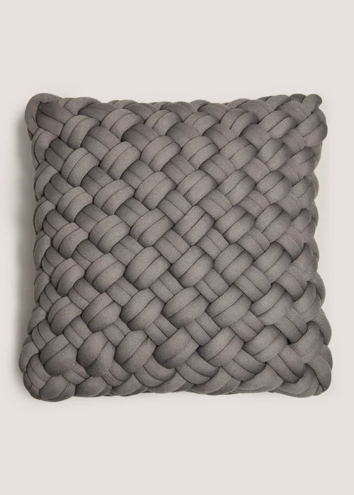 Grey Knot Cushion Image 1
