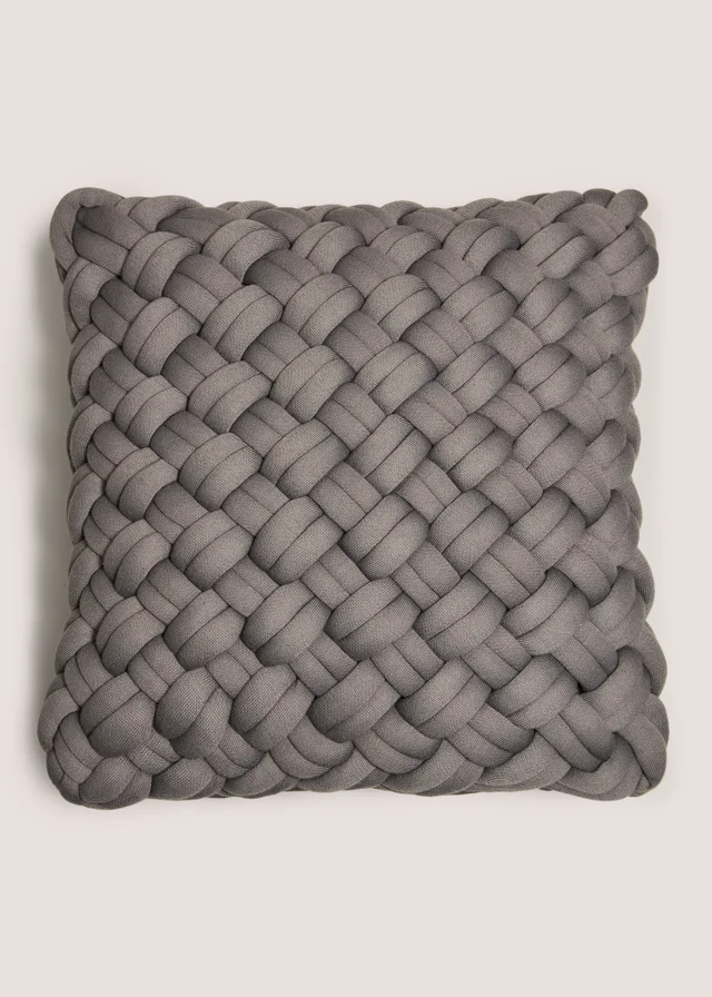 Grey Knot Cushion