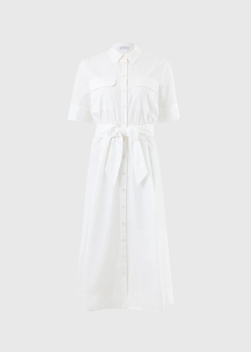 White Poplin Belted Midaxi Shirt Dress - 26 Image 4