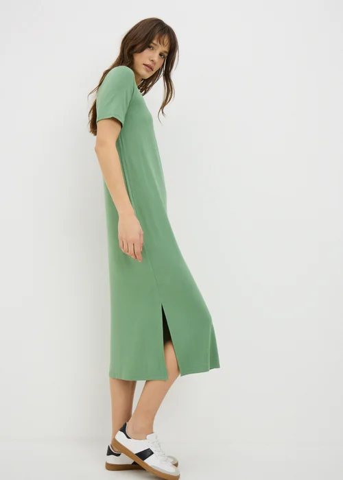 Green T-Shirt Midi Dress - 14 Image 1