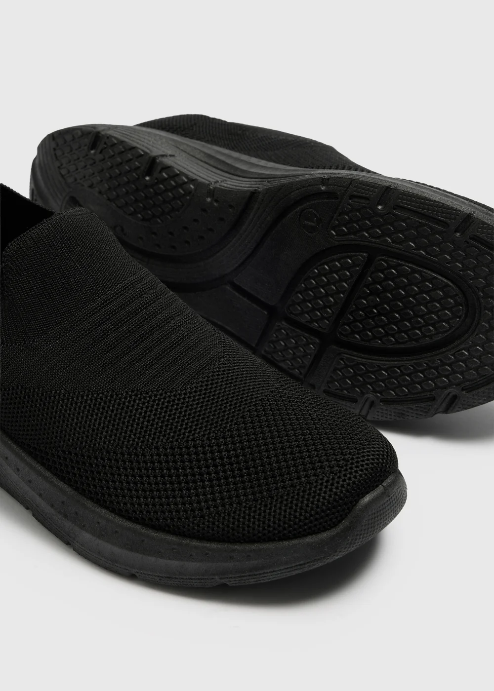 Black Knitted Slip On Trainers - 3 Image 2