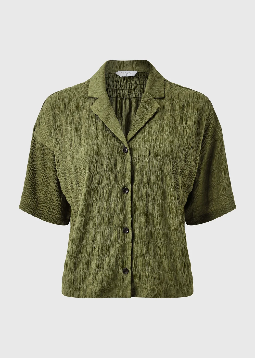 Khaki Textured Co-Ord Shirt - S Image 4