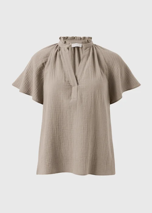 Pink Double Cloth Angel Sleeve Blouse - 8 Image 4