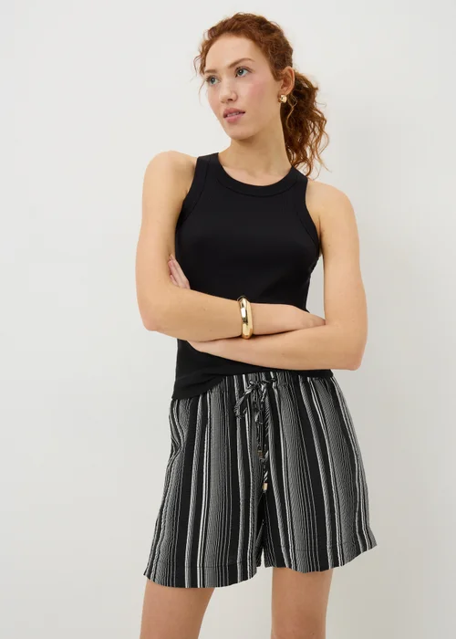 Black Stripe Airflow Shorts - Size 28 Image 1
