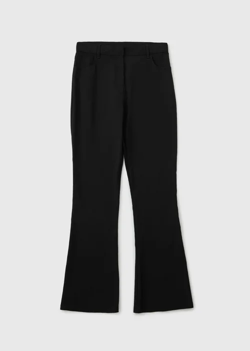 Girls Black Teen Flare Trousers (8-16yrs) - Age 10 Years Image 1