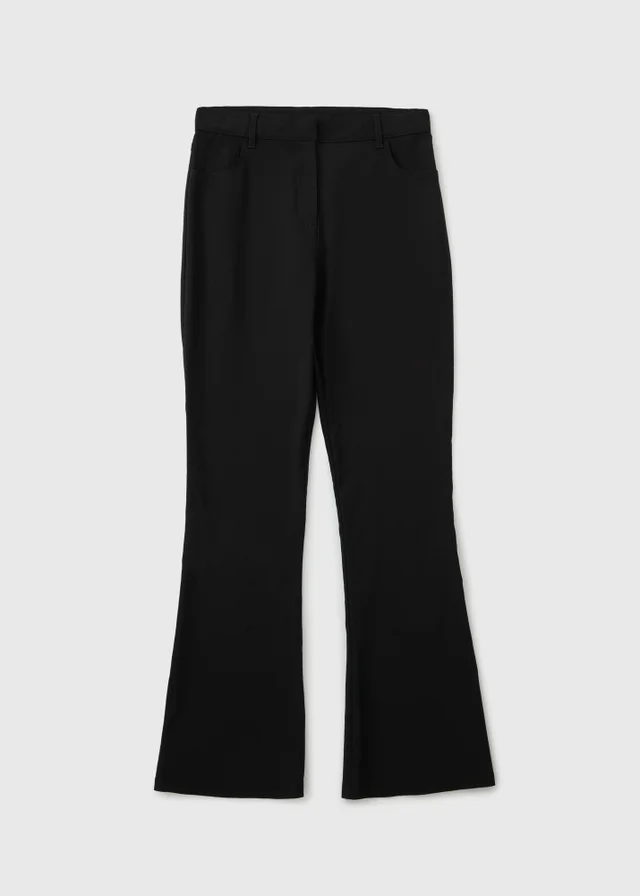 Girls Black Teen Flare Trousers (8-16yrs)