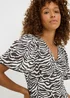 Brown Zebra Print Mini Tea Dress - 8 Image 2