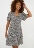 Brown Zebra Print Mini Tea Dress - 8 Image 3