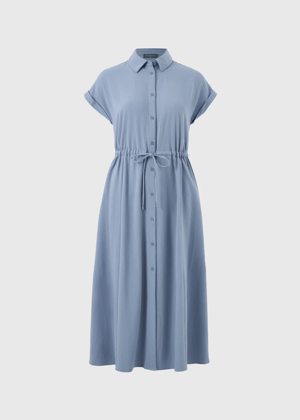 Blue Clipper Midi Shirt Dress - 28 Image 4