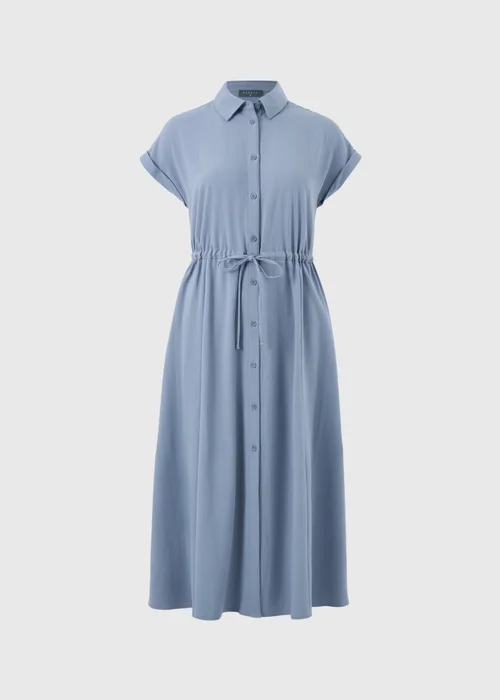 Blue Clipper Midi Shirt Dress - 28 Image 4