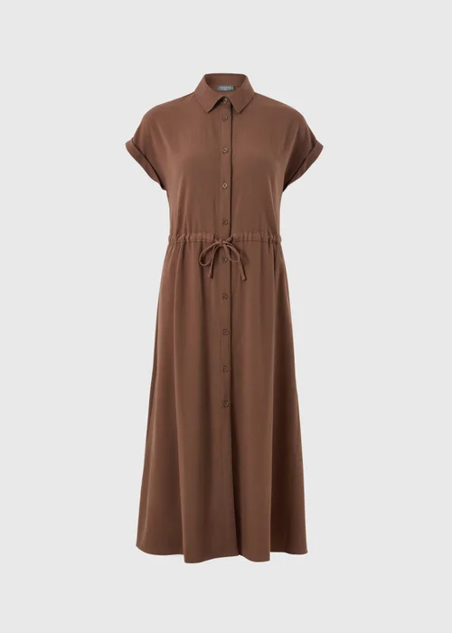 Chocolate Brown Clipper Midi Shirt Dress - 20 Image 4