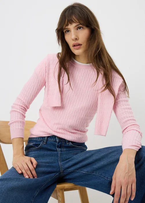 Light Pink Baby Cable Jumper - 8 Image 1