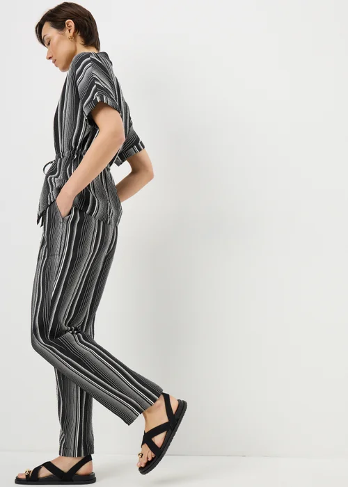 Black Stripe Airflow Tapered Co Ord Trousers - 22 Image 1