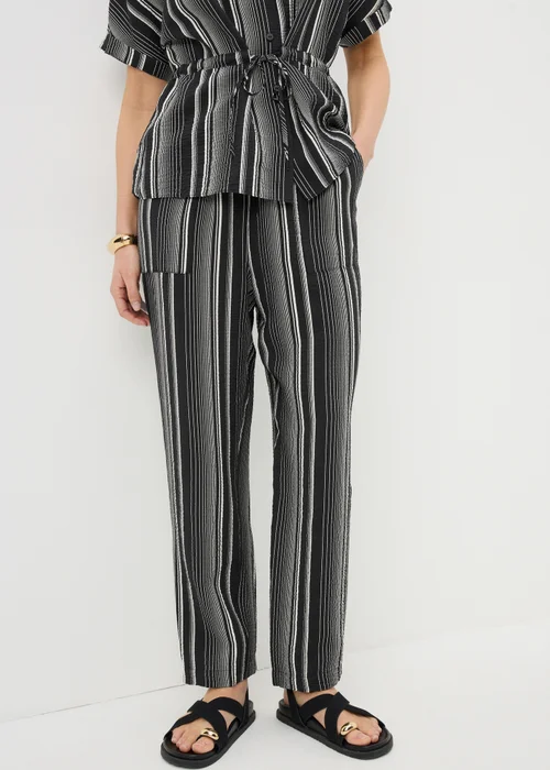 Black Stripe Airflow Tapered Co Ord Trousers - 22 Image 2