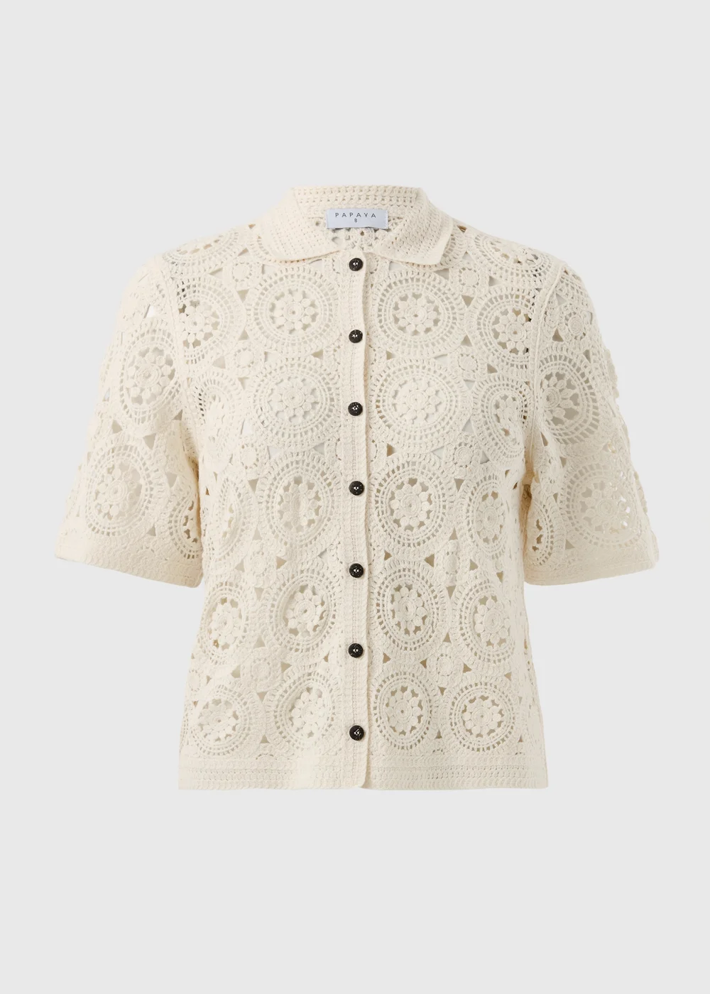 Cream Crochet Knitted Top - 8 Image 5