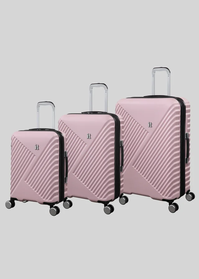 IT Luggage Light Pink Inclining Hard Suitcase