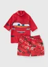 Disney Cars Boys Red Lightning McQueen Rash Vest & Short Set (12mths-7yrs) - Age 12 - 18 Months Image 1