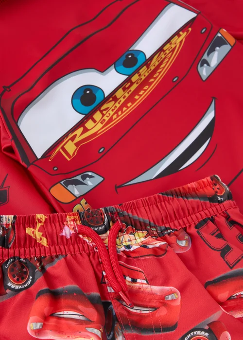 Disney Cars Boys Red Lightning McQueen Rash Vest & Short Set (12mths-7yrs) - Age 12 - 18 Months Image 2