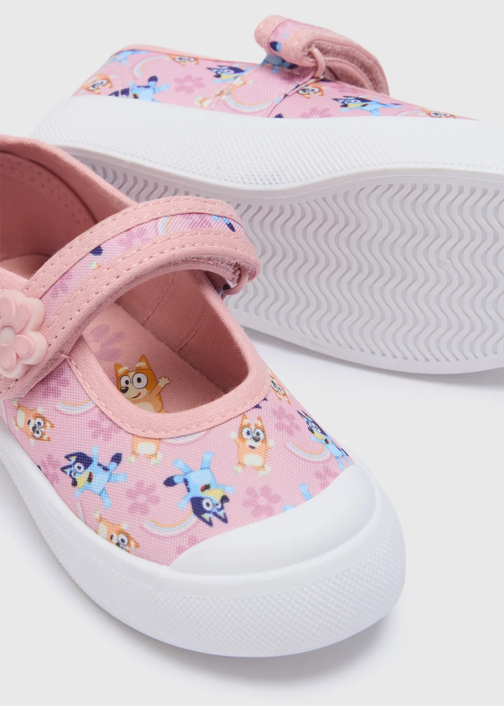 Bluey Girls Pink Mary Jane Canvas Shoes (Younger 4-12) - Size 4 Infants Image 2