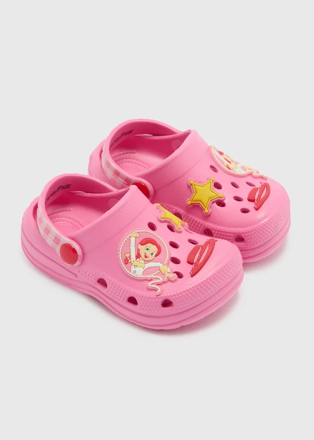 Disney Toy Story Girls Pink Jessie Badge Clogs (Younger 4/5-Older 12/13)