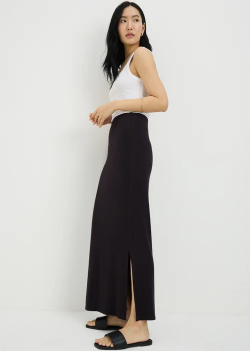 Black Jersey Maxi Skirt - 8 Image 3