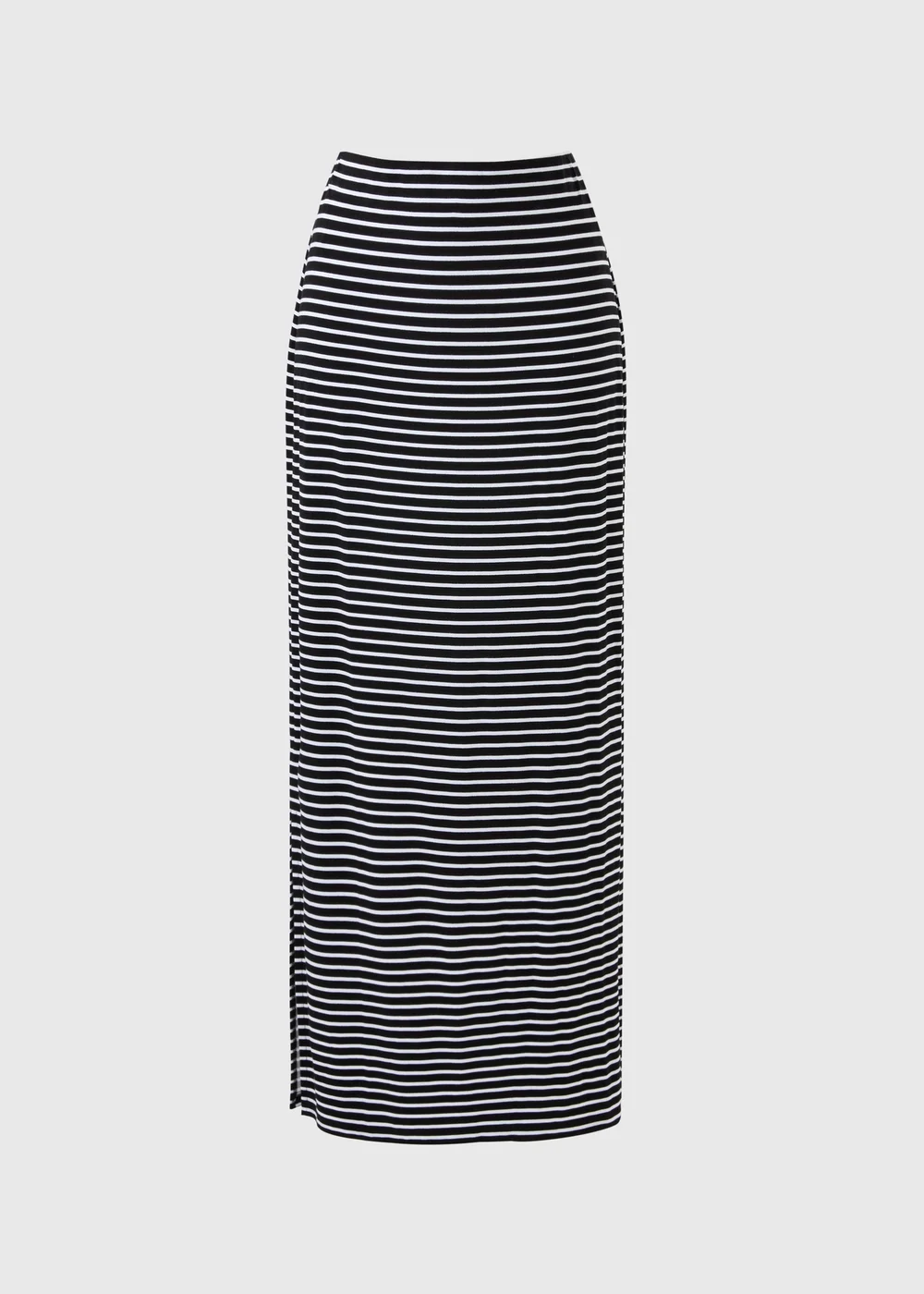 Black Stripe Jersey Maxi Skirt - 8 Image 2