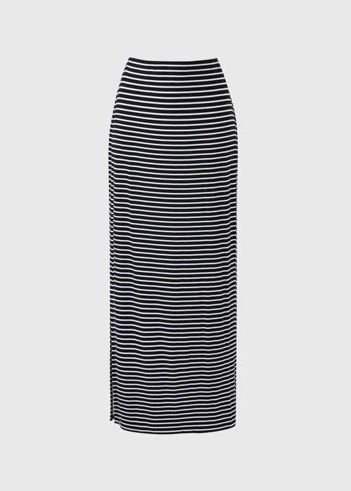 Black Stripe Jersey Maxi Skirt - 8 Image 2