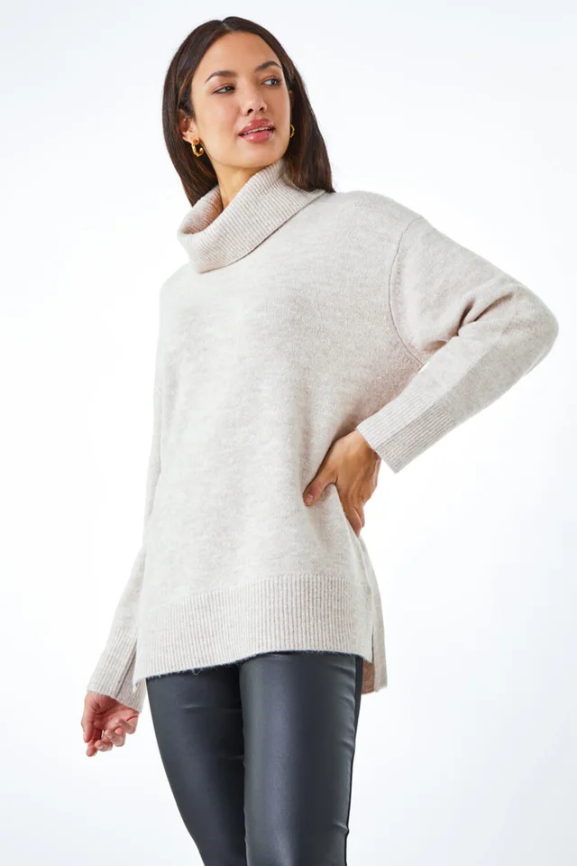 Roman Natural Cosy Feel Turtleneck Jumper