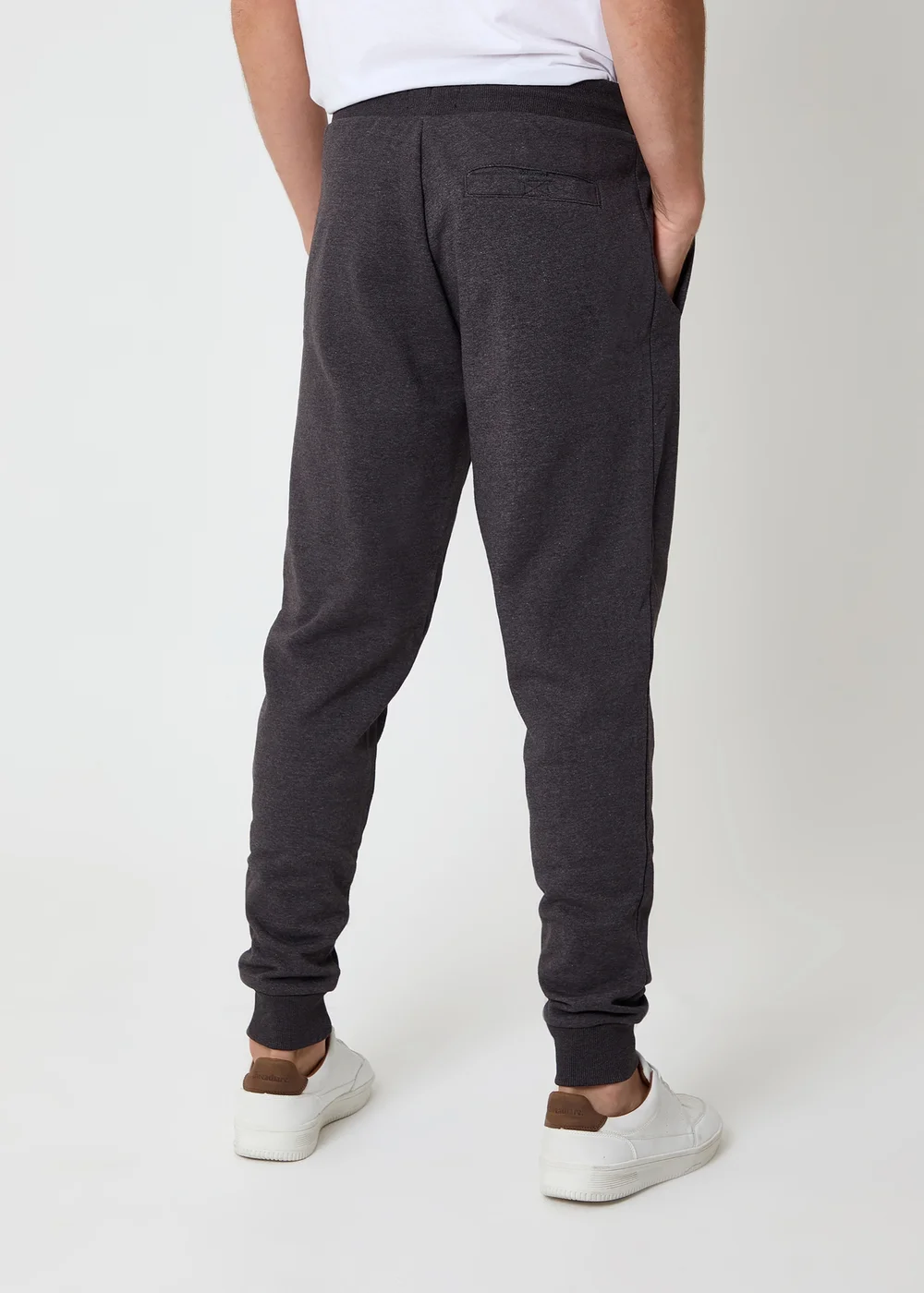 Threadbare Dark Grey Cotton Blend Trifoliate Joggers - L Image 2