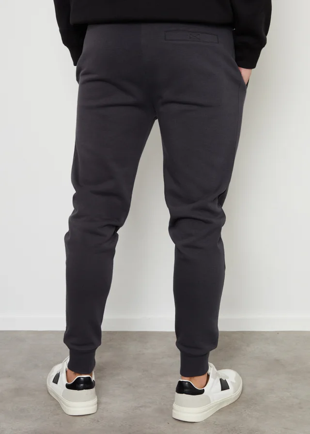 Threadbare Charcoal Cotton Blend Regular Fit Joggers