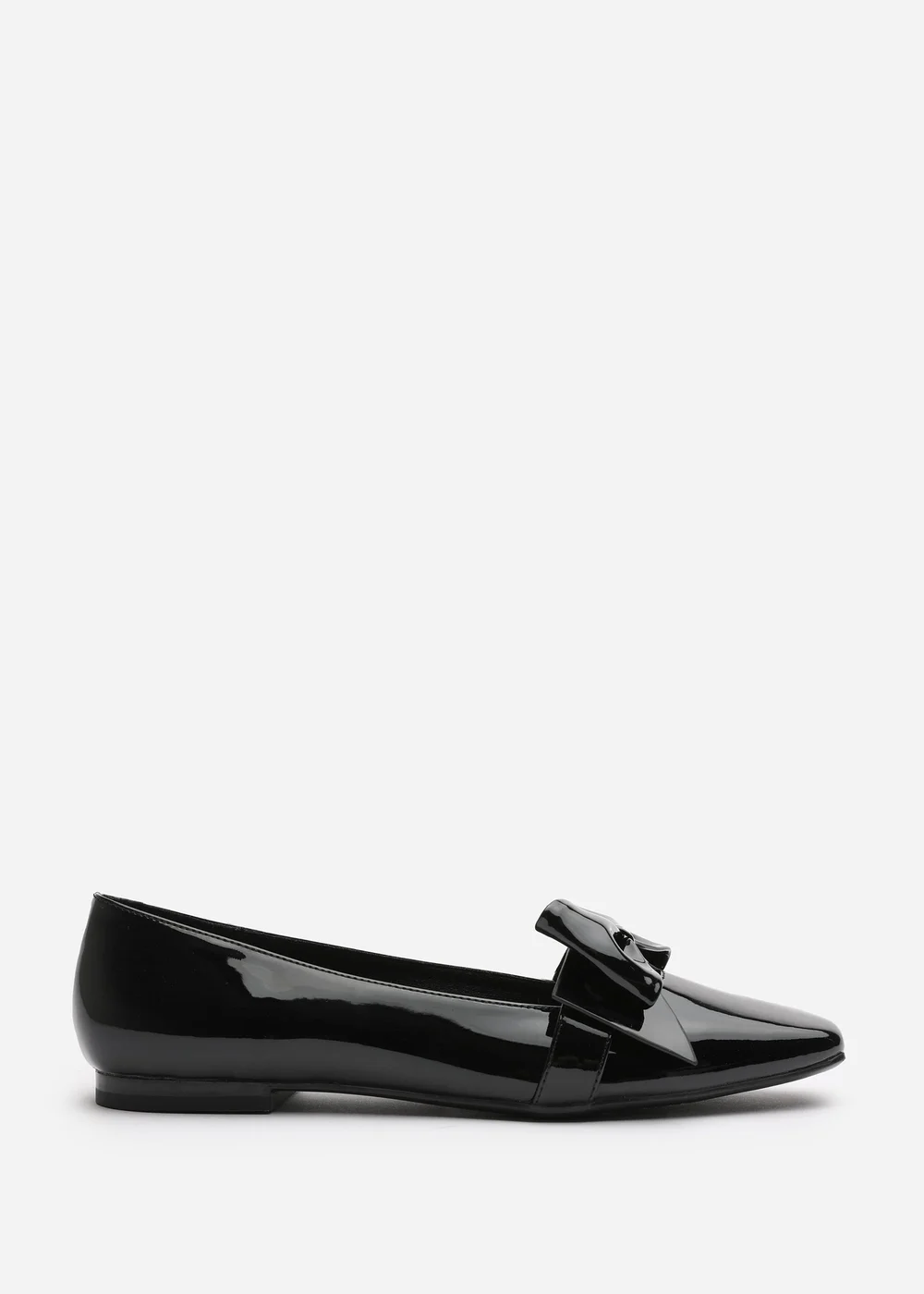Where's That From Jessica Black Patent Square Toe Flats - 3 Image 1